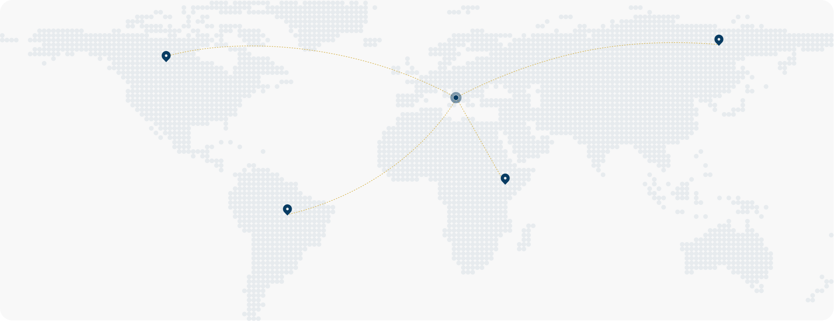 cartoon map of world with different cities connected
